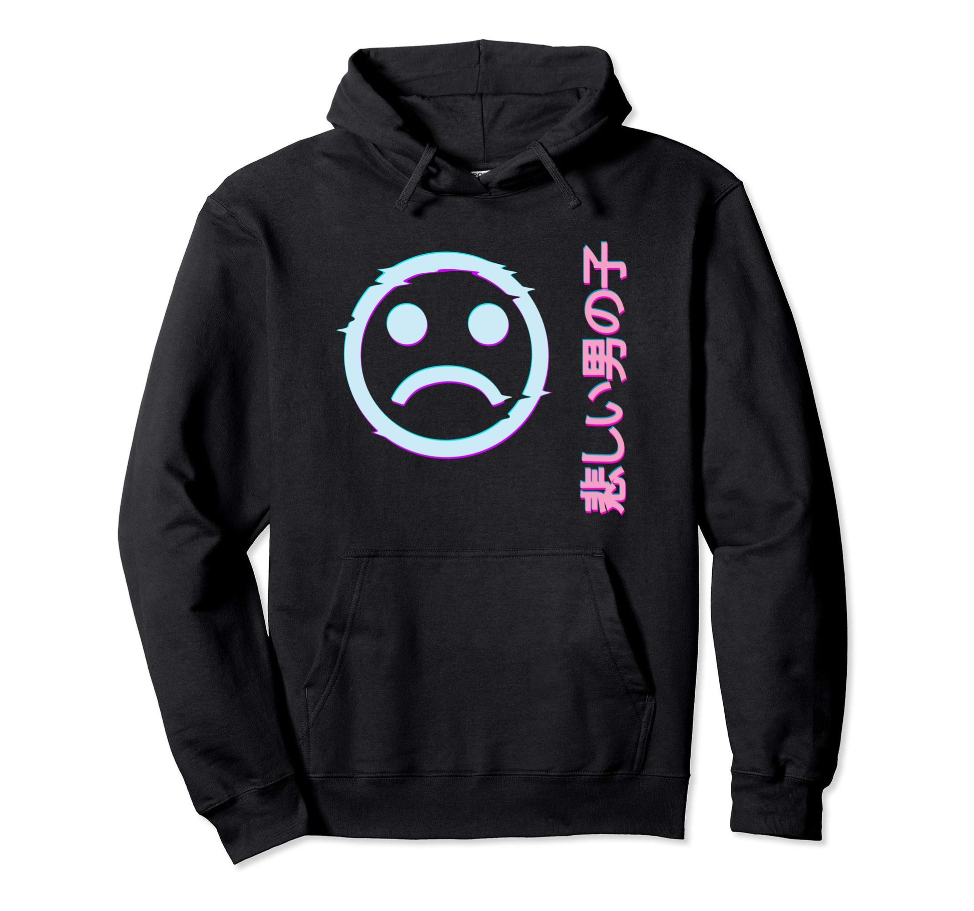 Japanese Kana Kanji Sad Hoodie - Casual Everyday Wear for Adults - T-Shirt, Sweatshirt, Hoodie