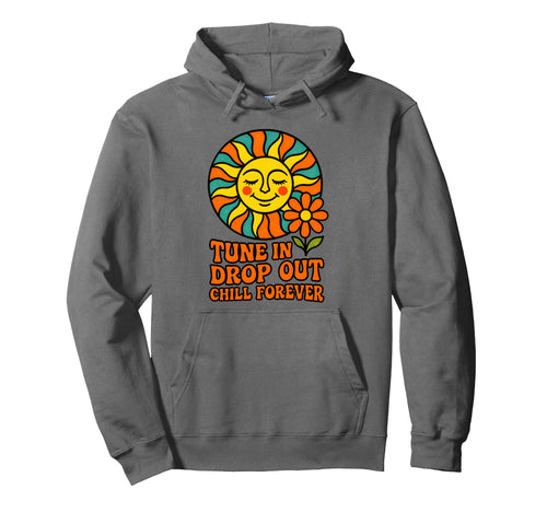 Hippie Boho Daisy Flower And Sun 60 S Hoodie - Trendy Graphic for Adults - T-Shirt, Sweatshirt, Hoodie