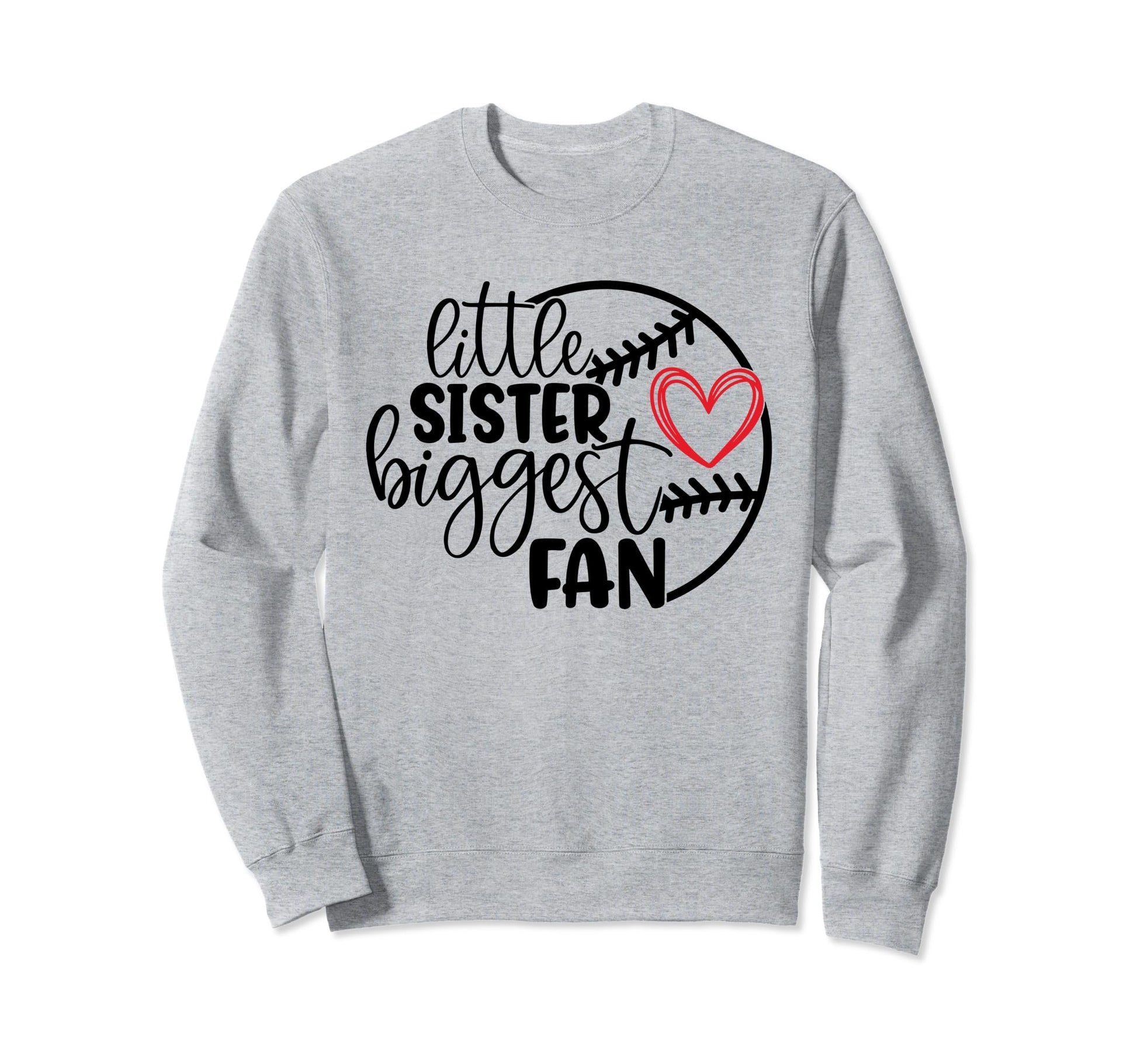 Little Sister Biggest Fan Funny Sweatshirt - Minimalist Print Men Women - T-Shirt, Sweatshirt, Hoodie