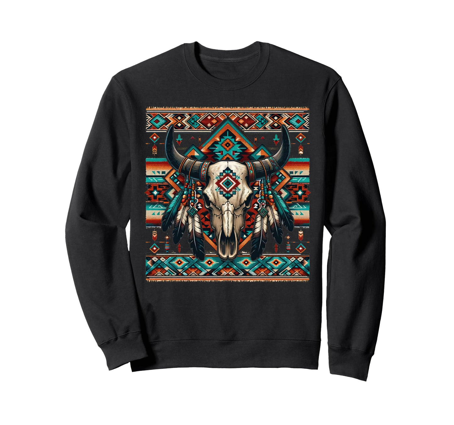 Western Boho Aztec Pattern Sweatshirt - Fun Novelty Design for Adults - T-Shirt, Sweatshirt, Hoodie