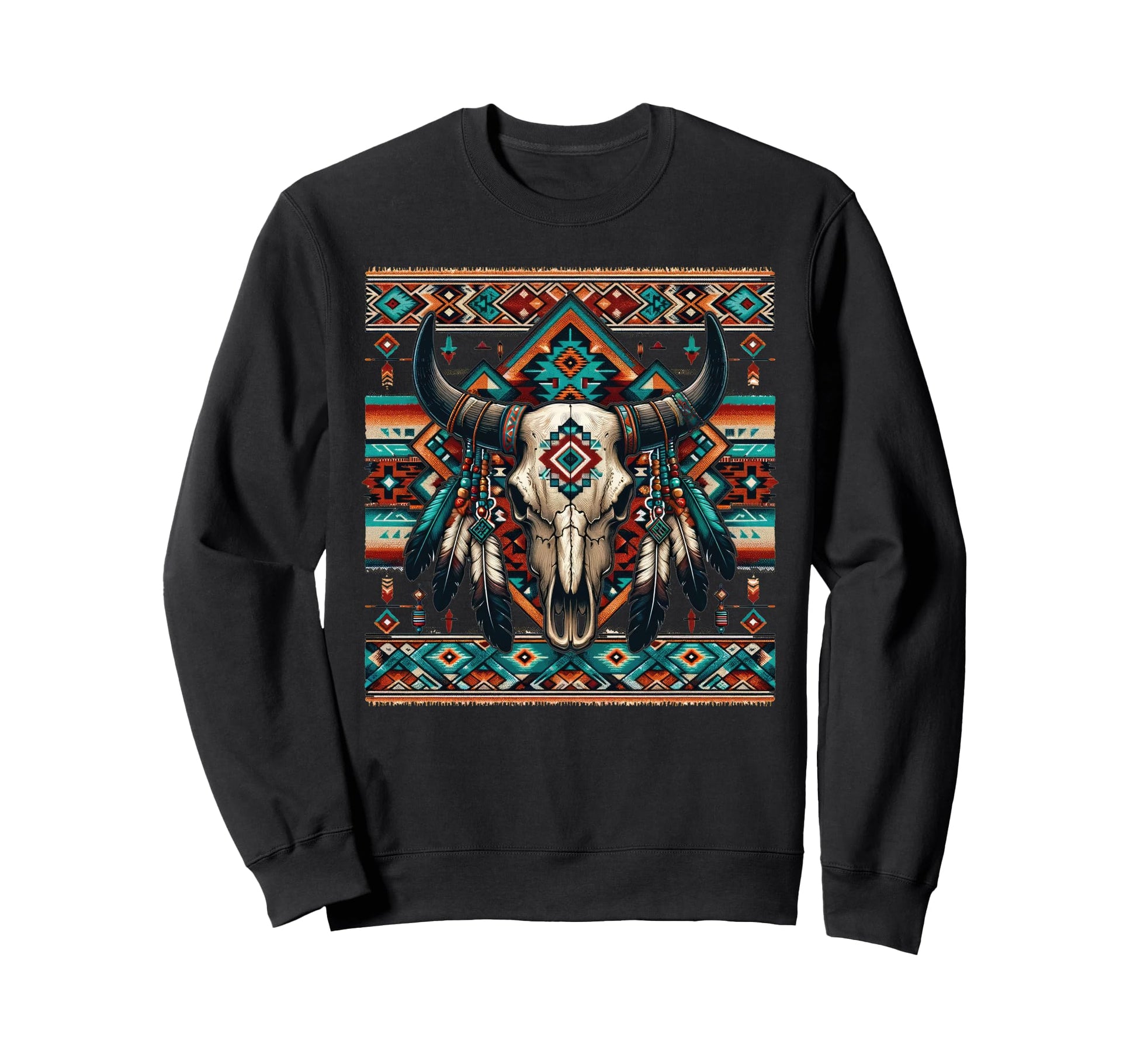 Western Boho Aztec Pattern Sweatshirt - Fun Novelty Design for Adults - T-Shirt, Sweatshirt, Hoodie