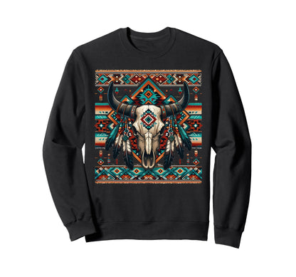 Western Boho Aztec Pattern Sweatshirt - Fun Novelty Design for Adults - T-Shirt, Sweatshirt, Hoodie