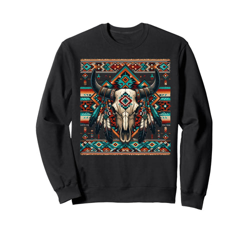 Western Boho Aztec Pattern Sweatshirt - Fun Novelty Design for Adults - T-Shirt, Sweatshirt, Hoodie