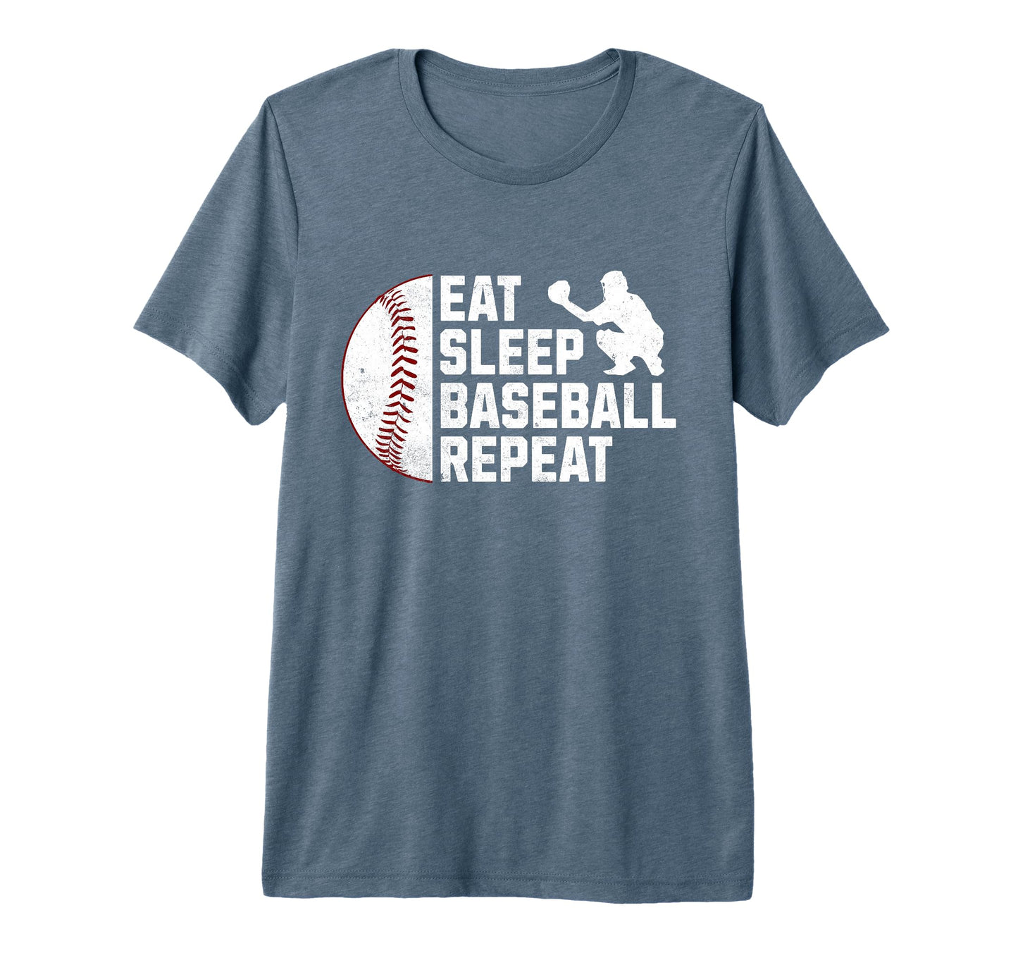 Eat Sleep Baseball Repeat Tri Blend T-Shirt - Streetwear Style Unisex - T-Shirt, Sweatshirt, Hoodie