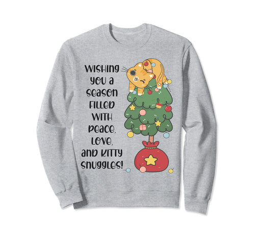 Wishing You Season Filled Peace Love Sweatshirt - Minimalist Print Unisex - T-Shirt, Sweatshirt, Hoodie
