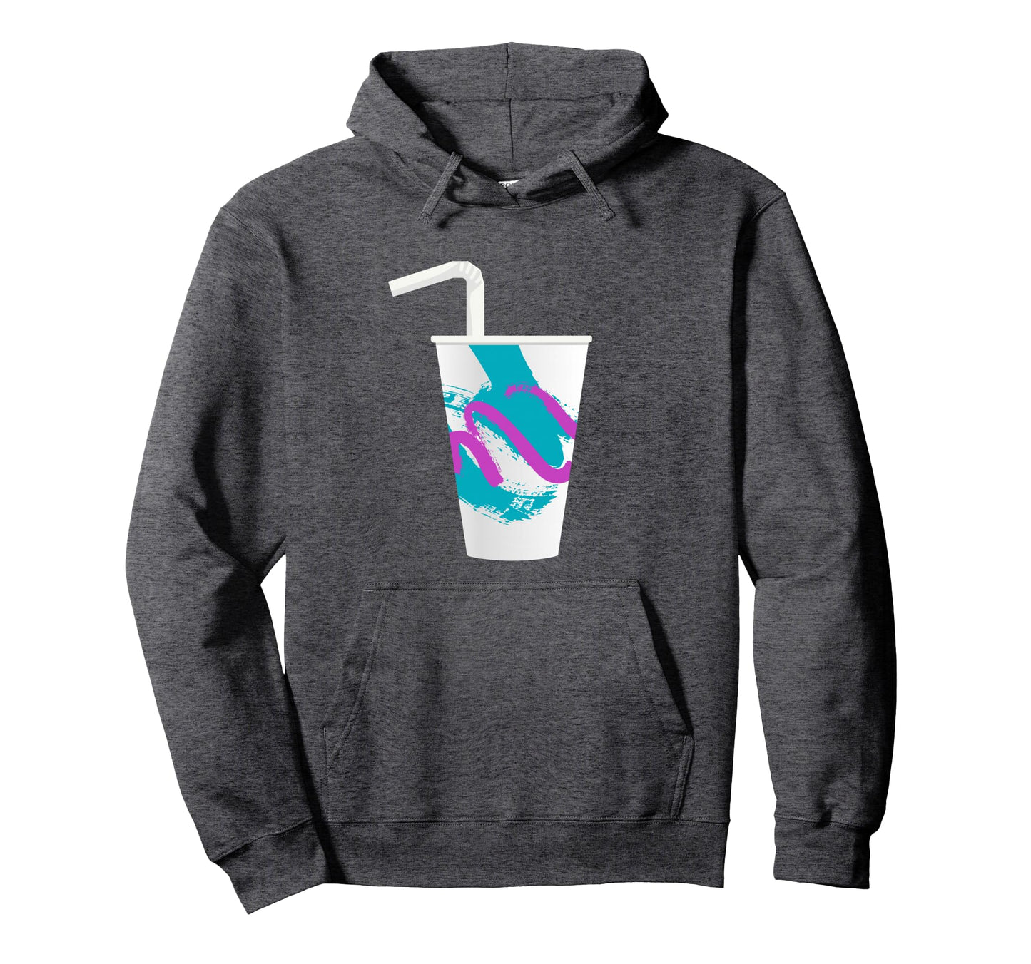 90S Soda Cup Vaporwave Aesthetic Paper Hoodie - Custom Art Print Unisex - T-Shirt, Sweatshirt, Hoodie
