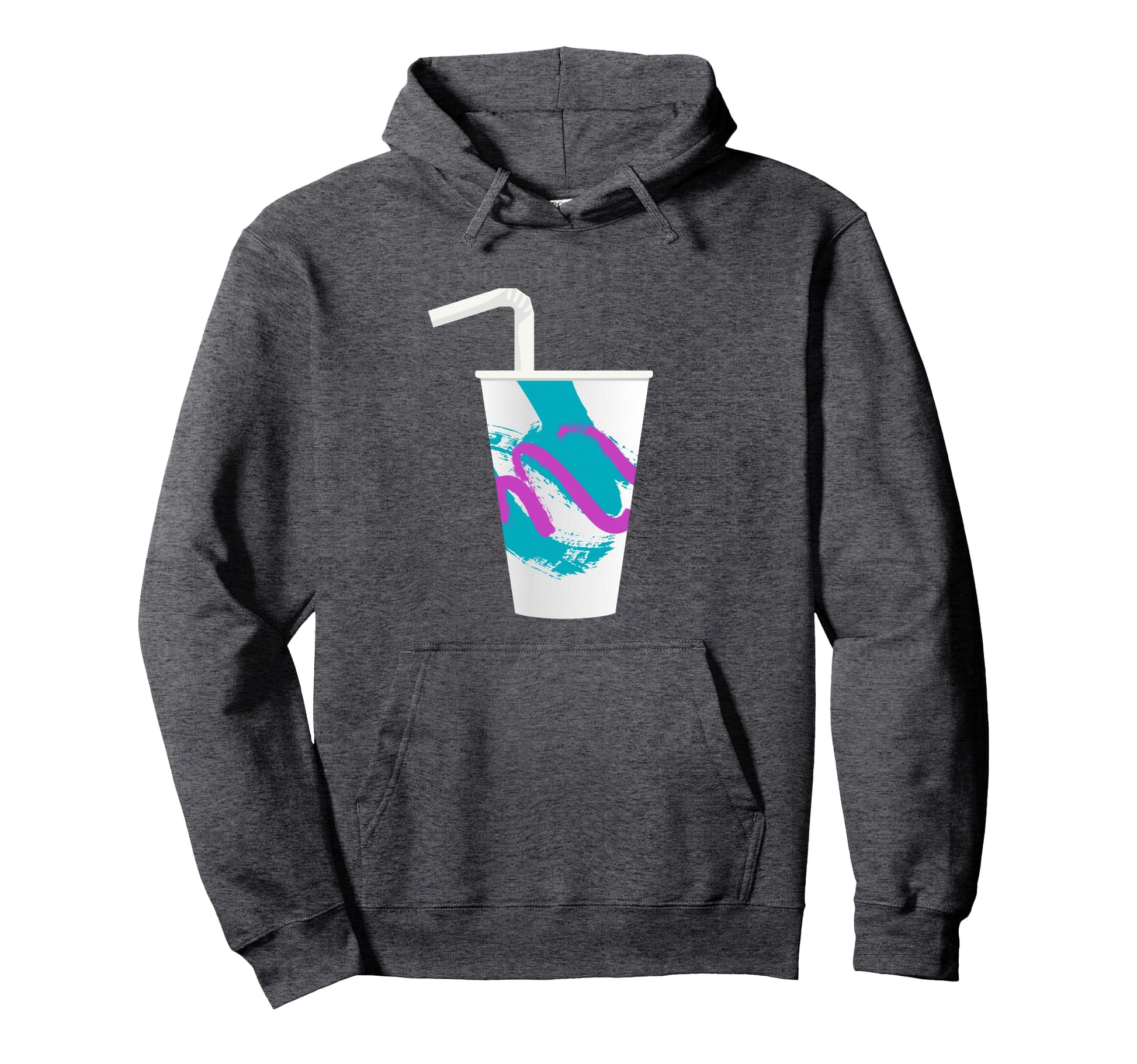 90S Soda Cup Vaporwave Aesthetic Paper Hoodie - Custom Art Print Unisex - T-Shirt, Sweatshirt, Hoodie