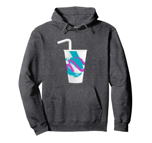 90S Soda Cup Vaporwave Aesthetic Paper Hoodie - Custom Art Print Unisex - T-Shirt, Sweatshirt, Hoodie