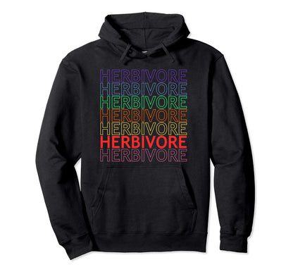 Trendy Meat Free 80S Herbivore Hoodie - Fun Novelty Design for Adults - T-Shirt, Sweatshirt, Hoodie