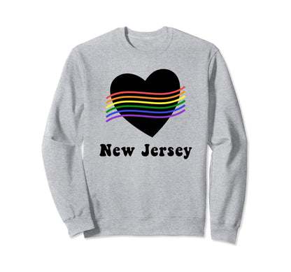 New Jersey Lgbtq Lgbt Gay Pride Sweatshirt - Trendy Graphic for Adults - T-Shirt, Sweatshirt, Hoodie