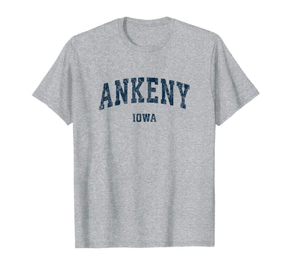 Ankeny Iowa Ia Varsity Sports Navy T-Shirt - Novelty Apparel Unisex - T-Shirt, Sweatshirt, Hoodie