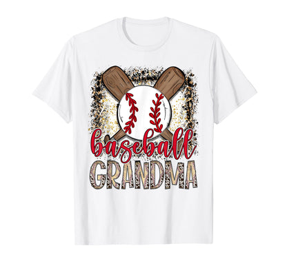 Baseball Grandma Leopard Proud Ball T-Shirt - Aesthetic Graphic for Adults - T-Shirt, Sweatshirt, Hoodie