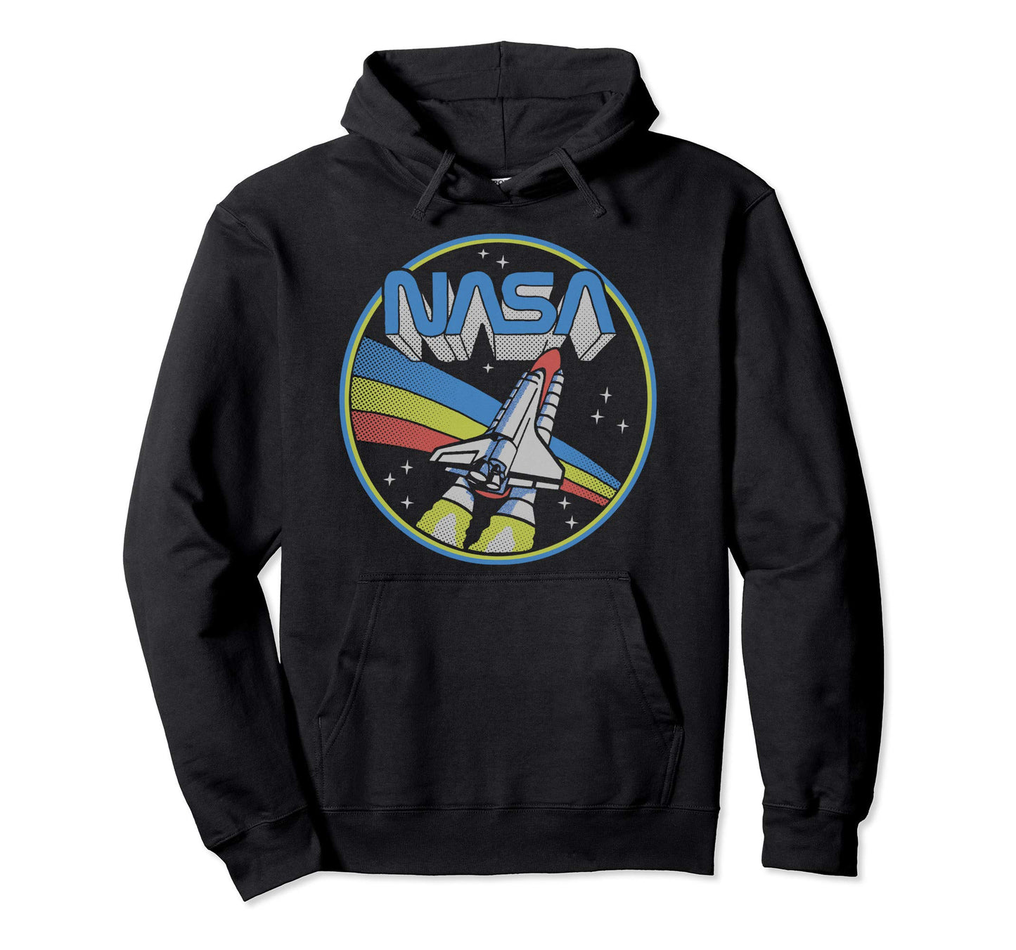 Nasa Rainbow Rocket Launch Circle Hoodie - Aesthetic Graphic Unisex - T-Shirt, Sweatshirt, Hoodie