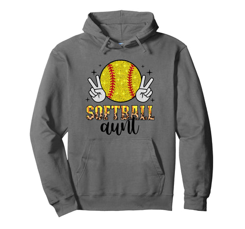 Softball Aunt Proud Baseball Softball Hoodie - Streetwear Style Men Women - T-Shirt, Sweatshirt, Hoodie