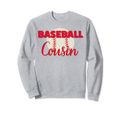 Baseball Cousin Family Matching Sweatshirt - Minimalist Print Unisex - T-Shirt, Sweatshirt, Hoodie
