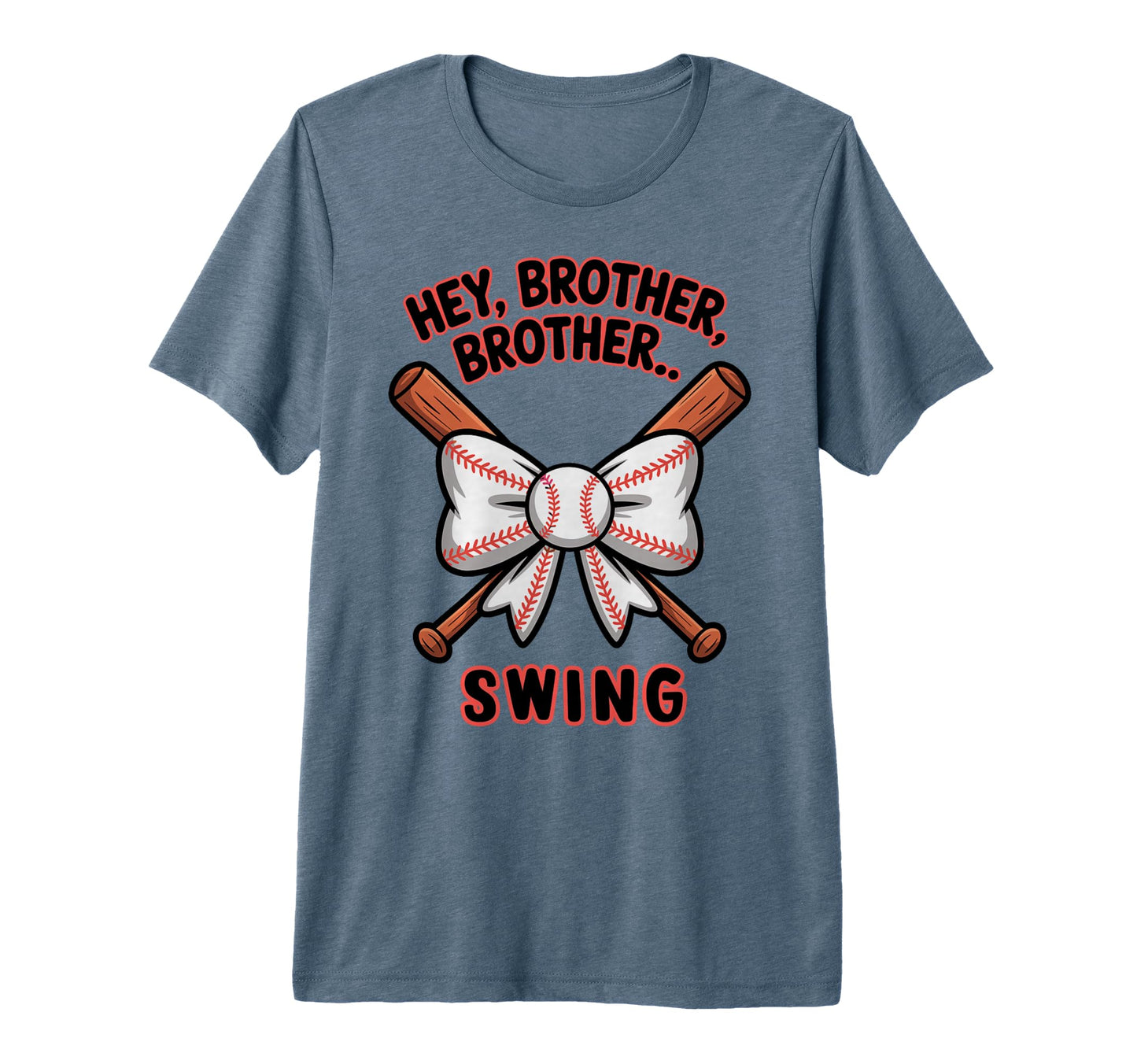 Hey Brother Brother Swing Funny Baseball T-Shirt - Custom Art Print Unisex - T-Shirt, Sweatshirt, Hoodie
