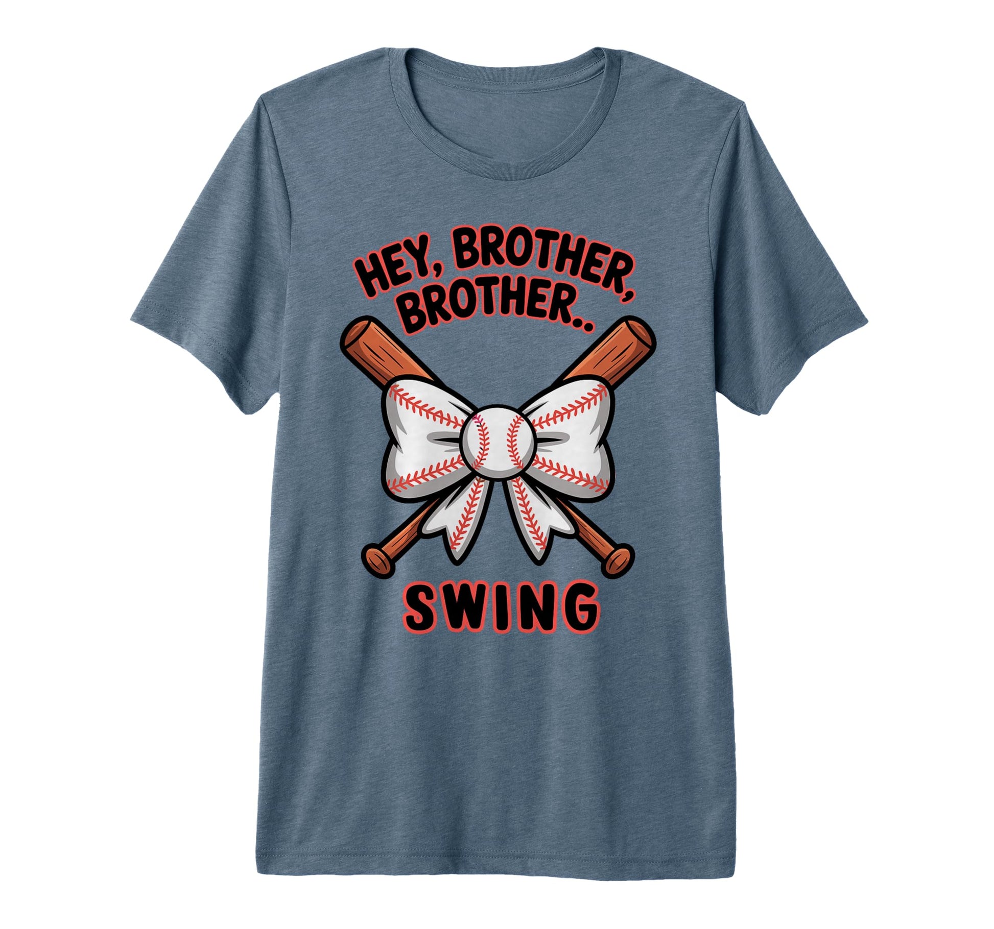 Hey Brother Brother Swing Funny Baseball T-Shirt - Custom Art Print Unisex - T-Shirt, Sweatshirt, Hoodie