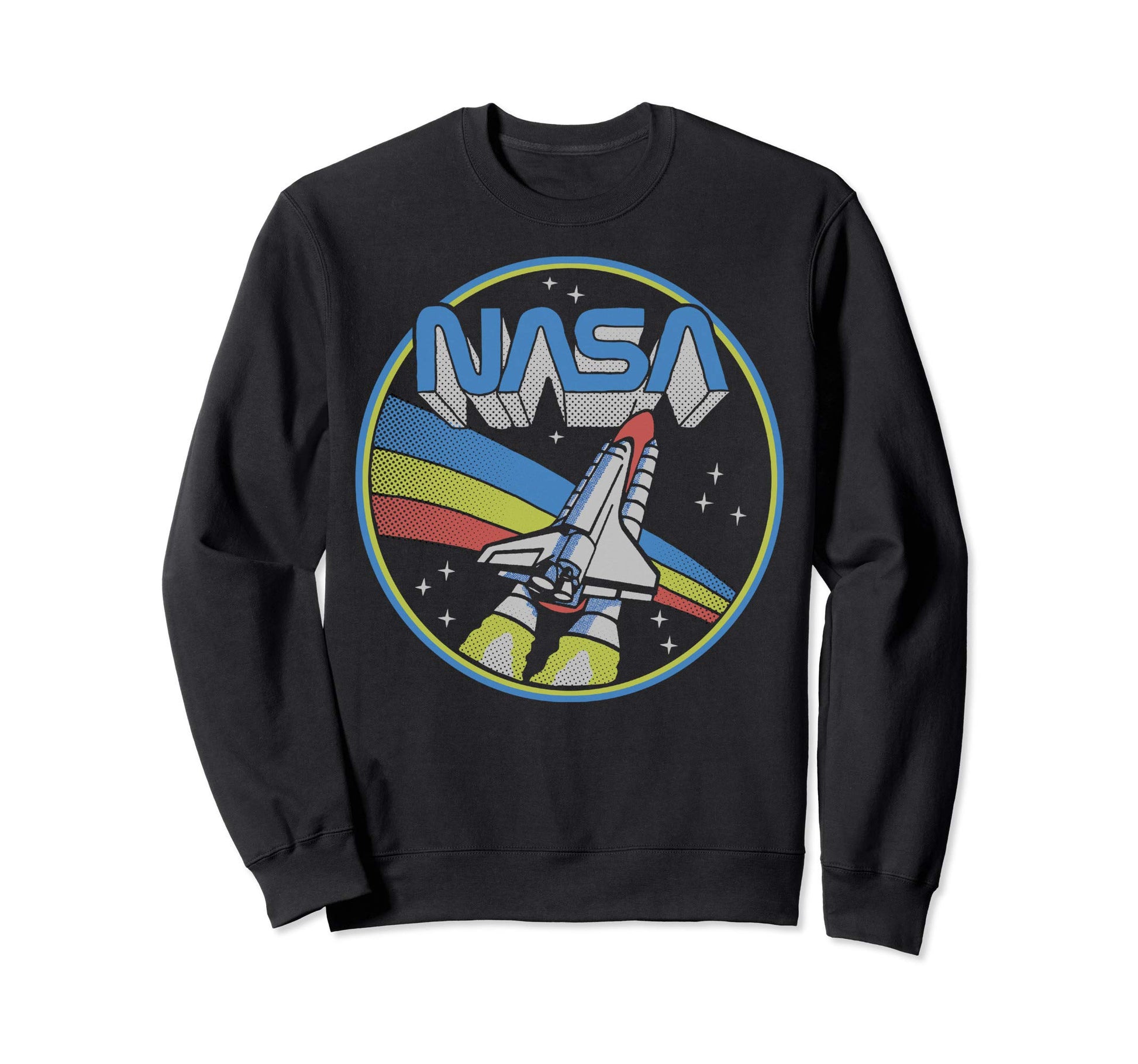 Nasa Rainbow Rocket Launch Circle Sweatshirt - Graphic Print Unisex - T-Shirt, Sweatshirt, Hoodie
