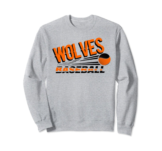 Wolves Baseball Team Baseball Mom Sweatshirt - Streetwear Style for Adults - T-Shirt, Sweatshirt, Hoodie