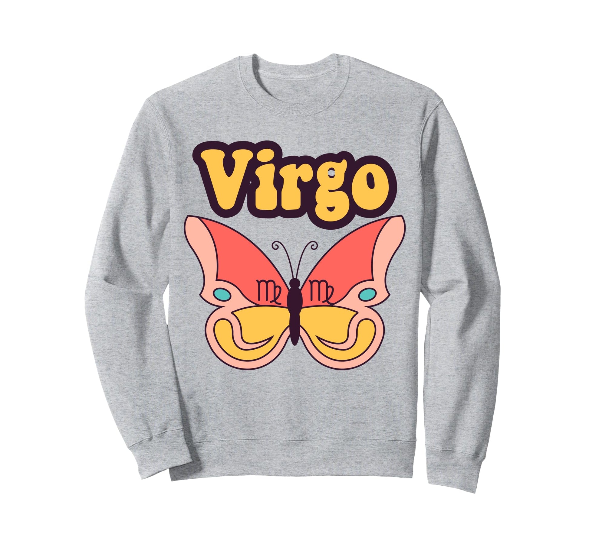 Virgo Zodiac Butterfly Boho Sweatshirt - Fun Novelty Design for Adults - T-Shirt, Sweatshirt, Hoodie