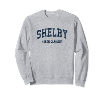 Shelby North Carolina Nc Varsity Sweatshirt - Graphic Print Men Women - T-Shirt, Sweatshirt, Hoodie