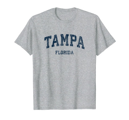 Tampa Florida Fl Varsity Sports Navy T-Shirt - Fun Novelty Design Men Women - T-Shirt, Sweatshirt, Hoodie