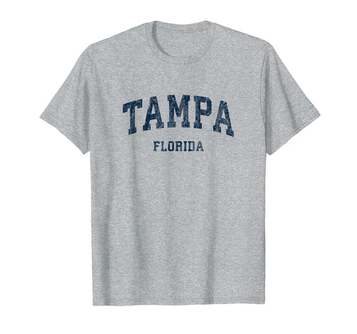 Tampa Florida Fl Varsity Sports Navy T-Shirt - Fun Novelty Design Men Women - T-Shirt, Sweatshirt, Hoodie