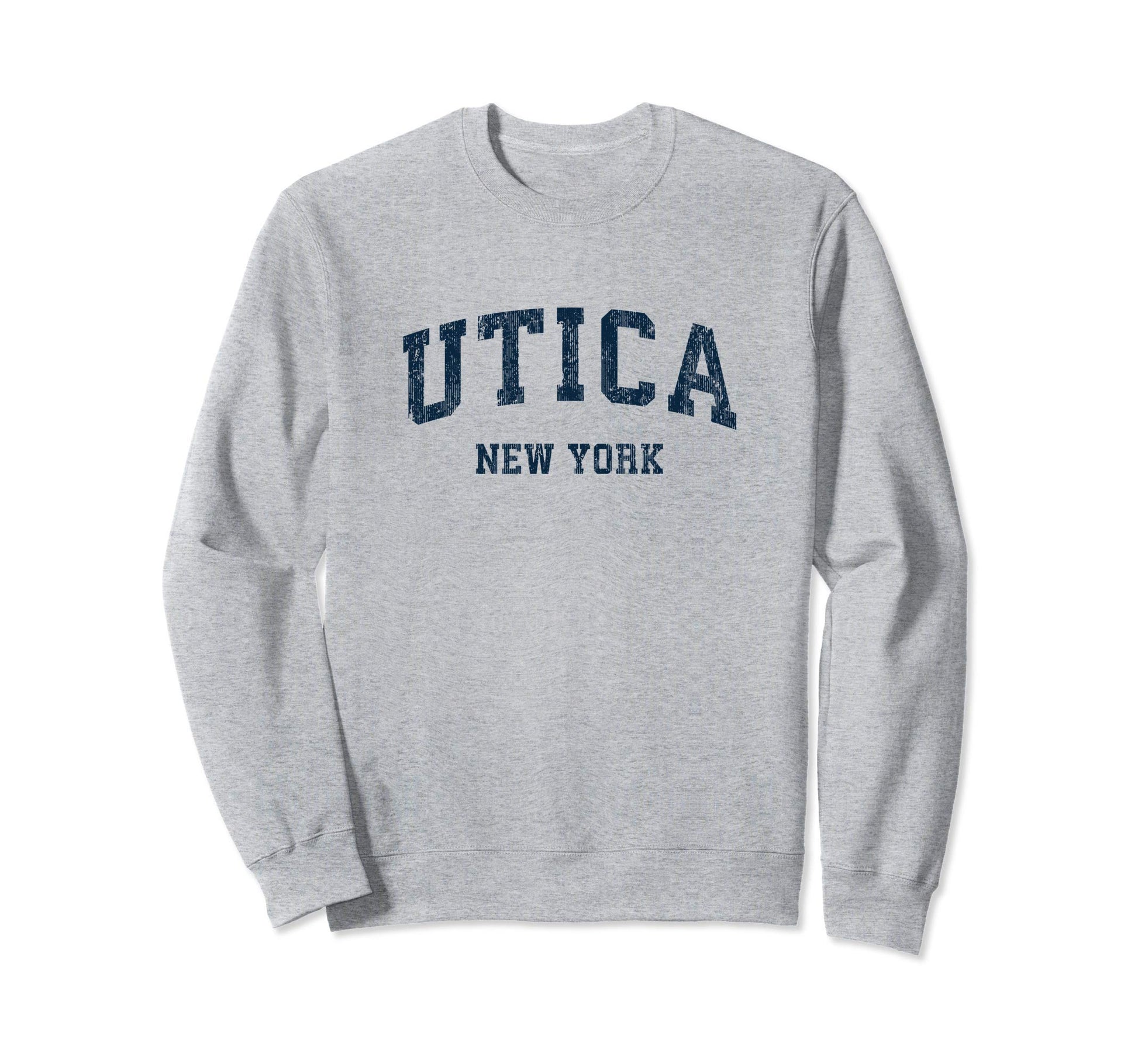 Utica New York Ny Varsity Sports Navy Sweatshirt - Novelty Apparel Unisex - T-Shirt, Sweatshirt, Hoodie