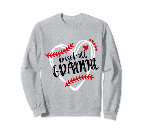 Baseball Grannie Distressed Sweatshirt - Aesthetic Graphic for Adults - T-Shirt, Sweatshirt, Hoodie