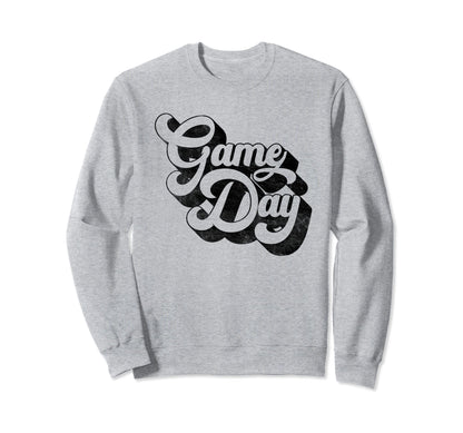 Game Day Black Sports Soccer Football Sweatshirt - Trendy Graphic Unisex - T-Shirt, Sweatshirt, Hoodie