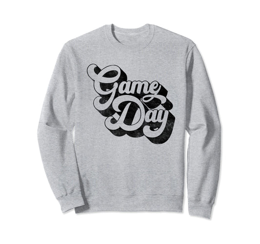 Game Day Black Sports Soccer Football Sweatshirt - Trendy Graphic Unisex - T-Shirt, Sweatshirt, Hoodie