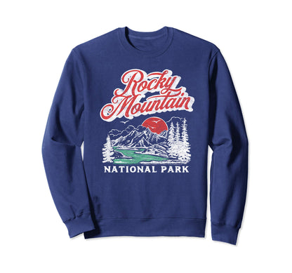 Rocky Mountain National Park 80S Sweatshirt - Minimalist Print Men Women - T-Shirt, Sweatshirt, Hoodie