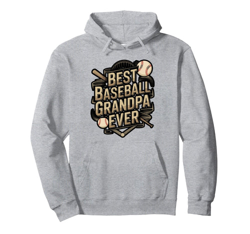 Best Grandpa Ever Baseball Hoodie - Aesthetic Graphic for Adults - T-Shirt, Sweatshirt, Hoodie