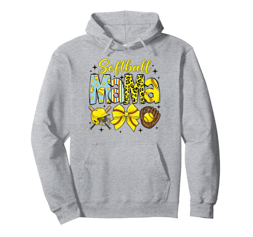 Softball Mama Mothers Day Softball Mom Hoodie - Aesthetic Graphic Unisex - T-Shirt, Sweatshirt, Hoodie