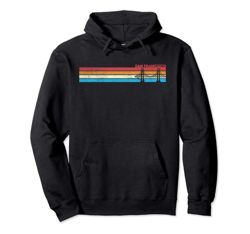 70S Rainbow Stripe San Francisco Hoodie - Custom Art Print for Adults - T-Shirt, Sweatshirt, Hoodie