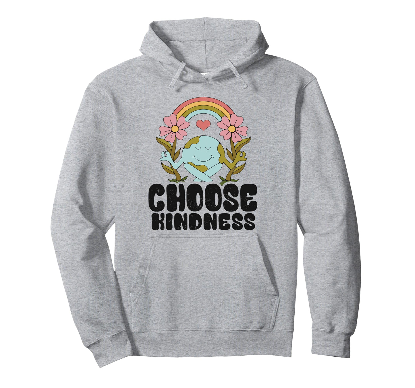 Positive Rainbow Peace Hippie Choose Hoodie - Novelty Apparel for Adults - T-Shirt, Sweatshirt, Hoodie
