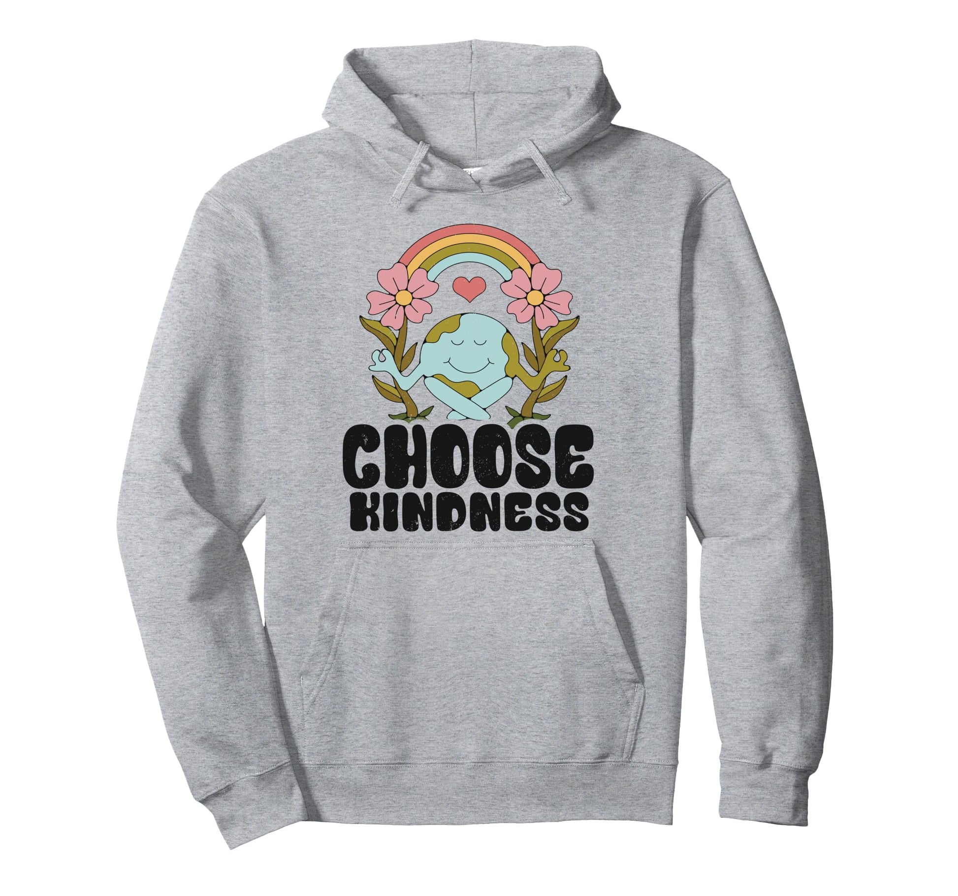 Positive Rainbow Peace Hippie Choose Hoodie - Novelty Apparel for Adults - T-Shirt, Sweatshirt, Hoodie