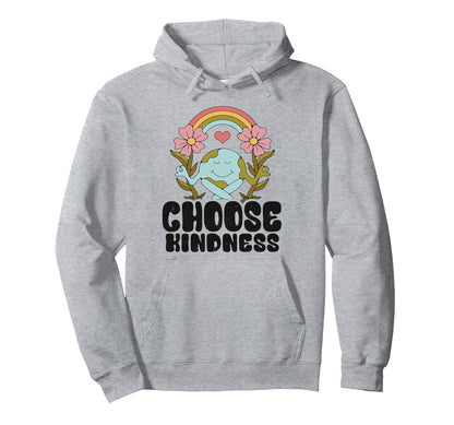 Positive Rainbow Peace Hippie Choose Hoodie - Novelty Apparel for Adults - T-Shirt, Sweatshirt, Hoodie