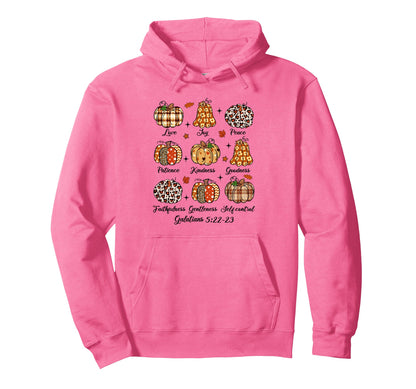 Love Joy And Peace Fall Pumpkins Hoodie - Aesthetic Graphic Men Women - T-Shirt, Sweatshirt, Hoodie