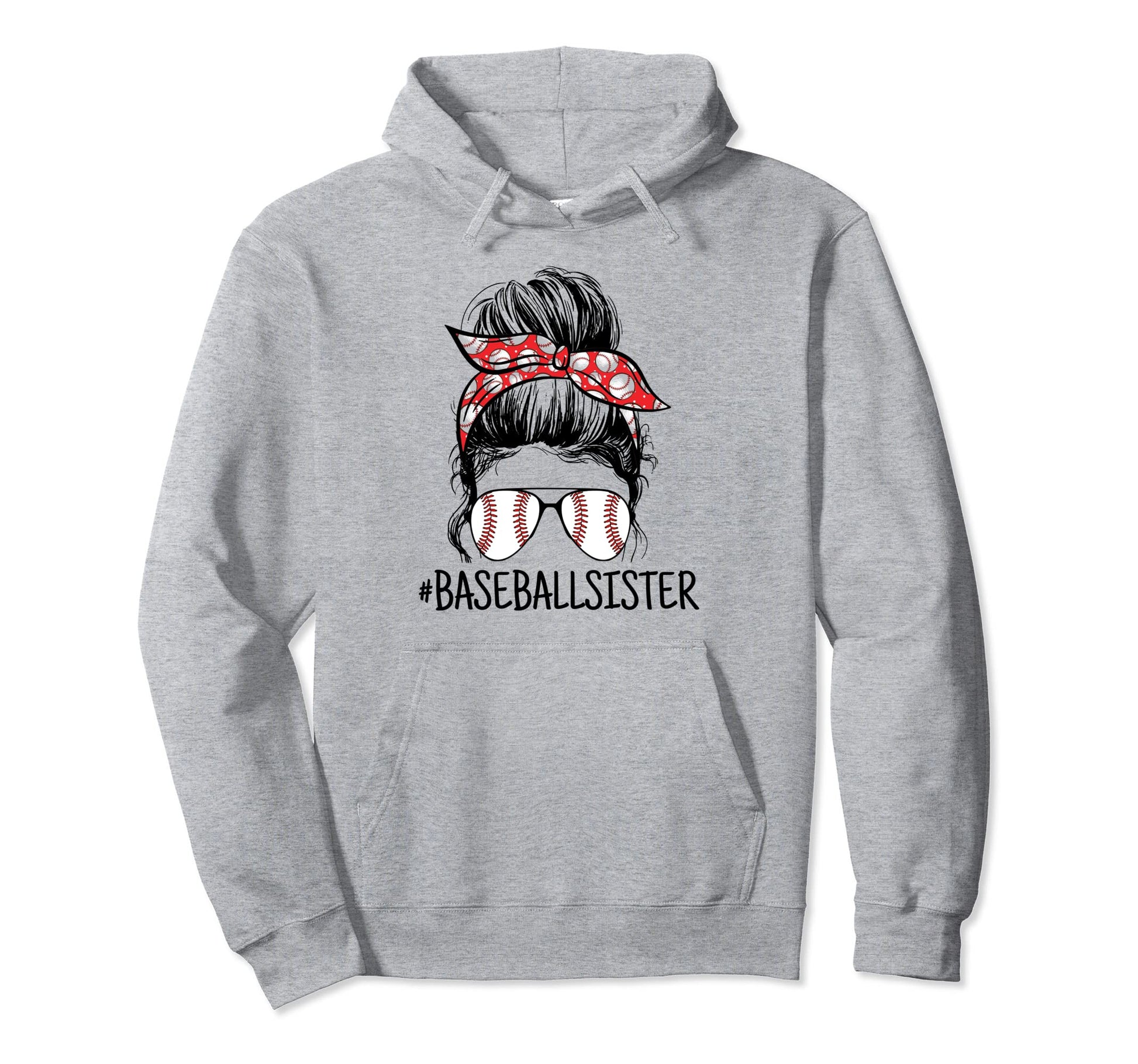 Baseball Sister Proud Sister Messy Hoodie - Streetwear Style for Adults - T-Shirt, Sweatshirt, Hoodie