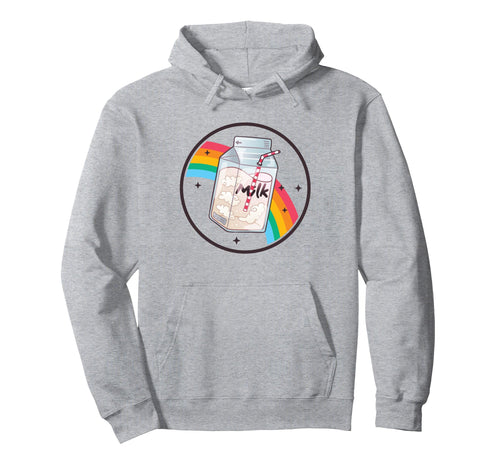Milk Carton Rainbow Japan Otaku Hoodie - Casual Everyday Wear for Adults - T-Shirt, Sweatshirt, Hoodie
