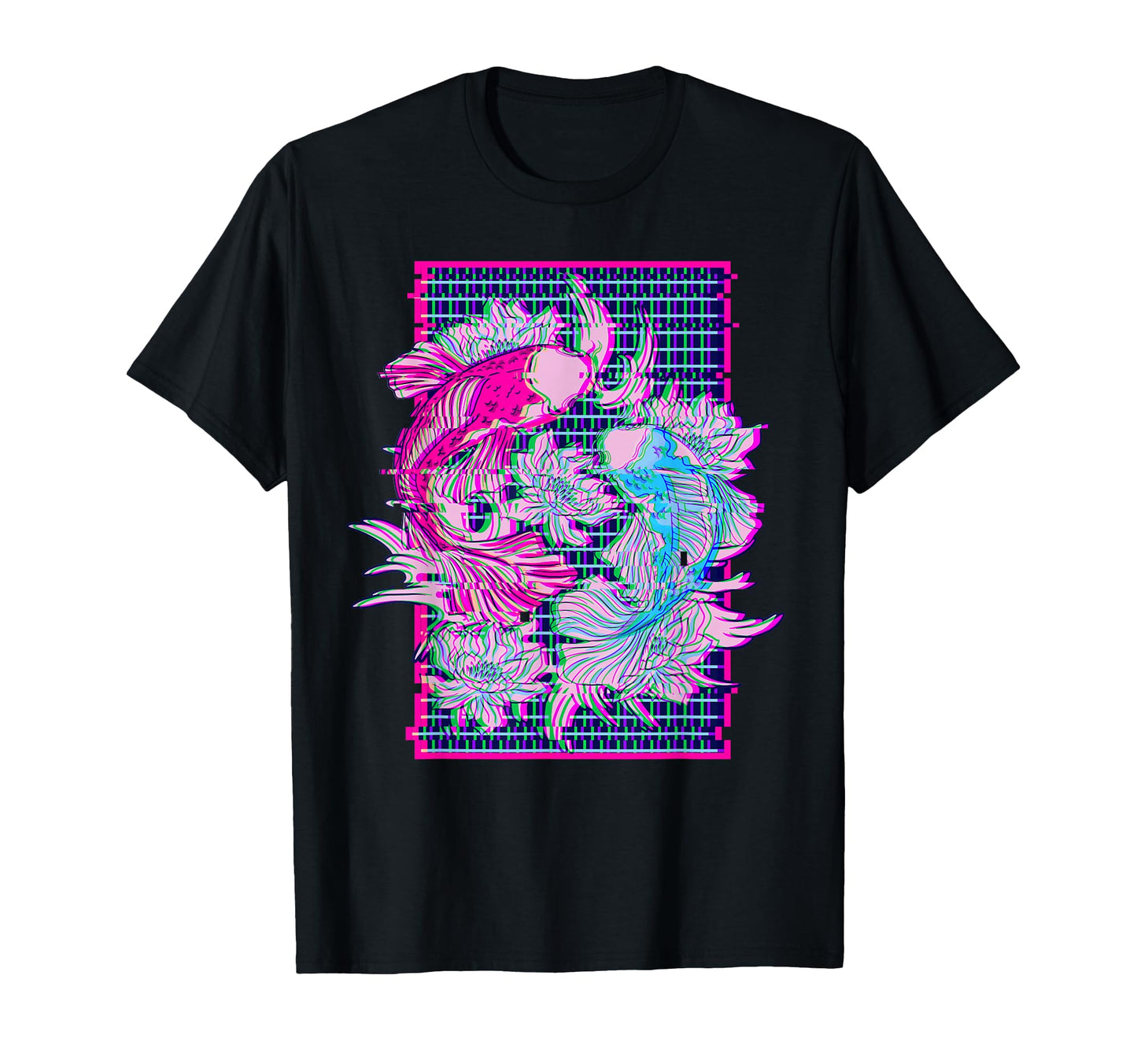 Koi Fish Koi Carp Japanese Vaporwave T-Shirt - Custom Art Print for Adults - T-Shirt, Sweatshirt, Hoodie