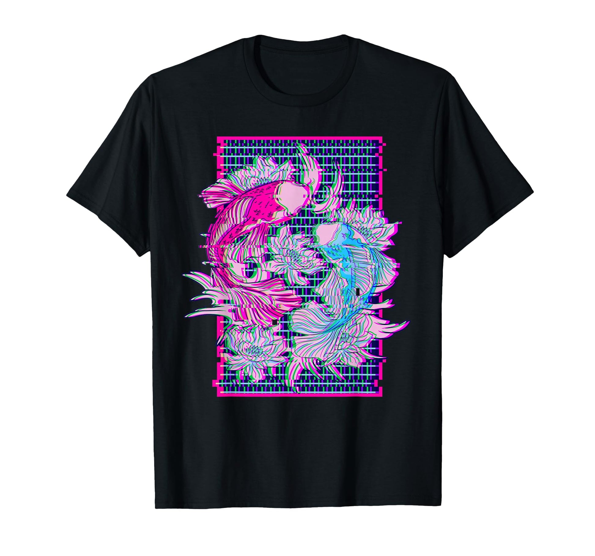 Koi Fish Koi Carp Japanese Vaporwave T-Shirt - Custom Art Print for Adults - T-Shirt, Sweatshirt, Hoodie