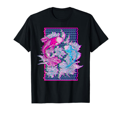 Koi Fish Koi Carp Japanese Vaporwave T-Shirt - Custom Art Print for Adults - T-Shirt, Sweatshirt, Hoodie