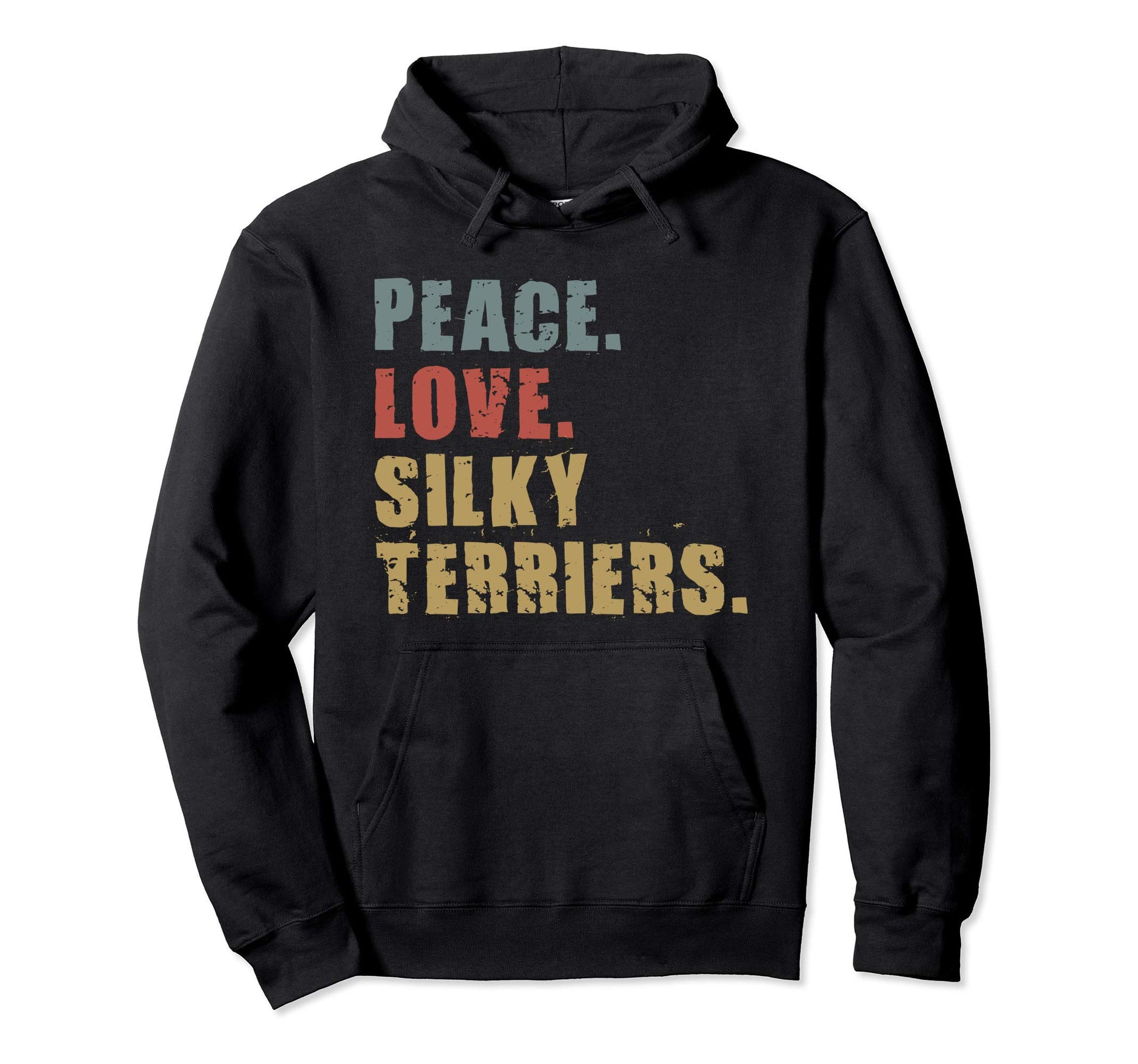 Peace Love Silky Terriers Adg135B Hoodie - Streetwear Style Unisex - T-Shirt, Sweatshirt, Hoodie