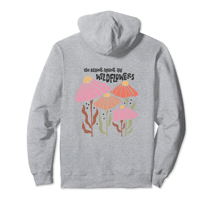 Fun Floral Boho Bohemian Wildflower Hoodie - Casual Everyday Wear Men Women - T-Shirt, Sweatshirt, Hoodie