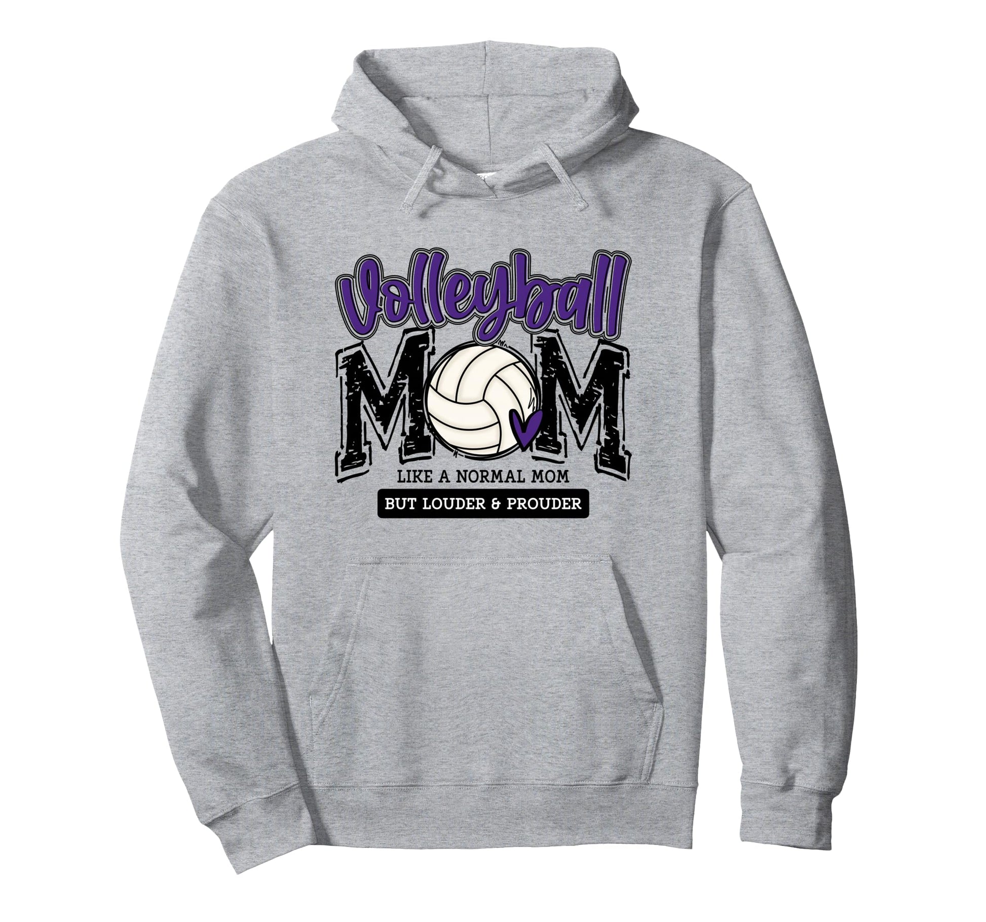 Volleyball Mom Purple Game Day Mama Hoodie - Trendy Graphic for Adults - T-Shirt, Sweatshirt, Hoodie