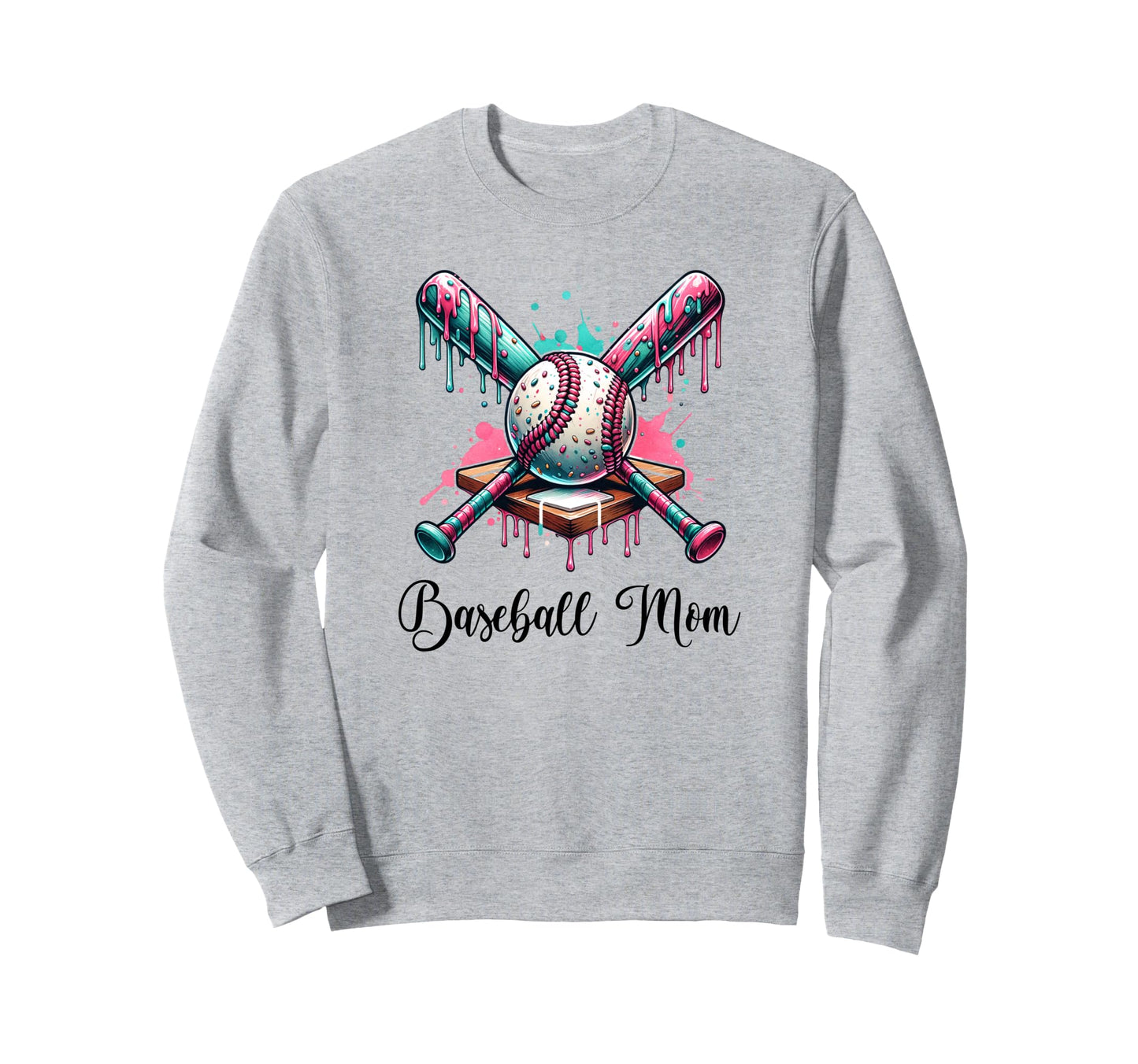 Baseball Mom Coquette Bow Mothers Sweatshirt - Casual Everyday Wear Unisex - T-Shirt, Sweatshirt, Hoodie