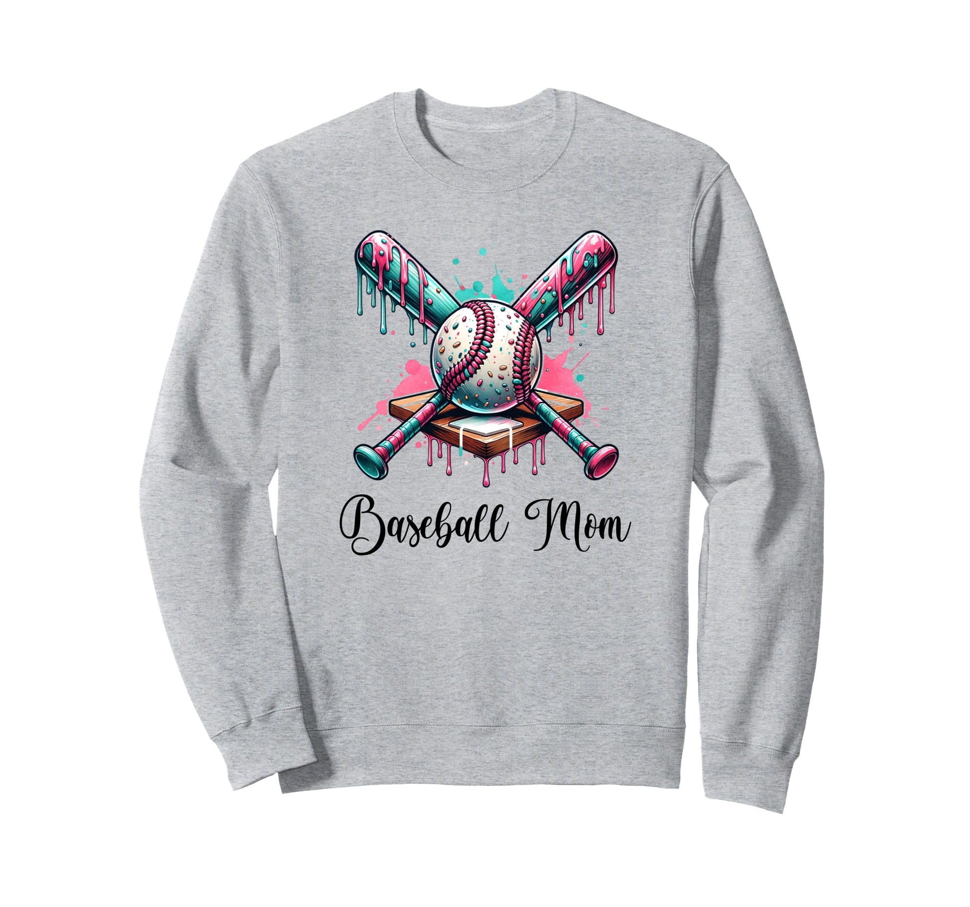 Baseball Mom Coquette Bow Mothers Sweatshirt - Casual Everyday Wear Unisex - T-Shirt, Sweatshirt, Hoodie