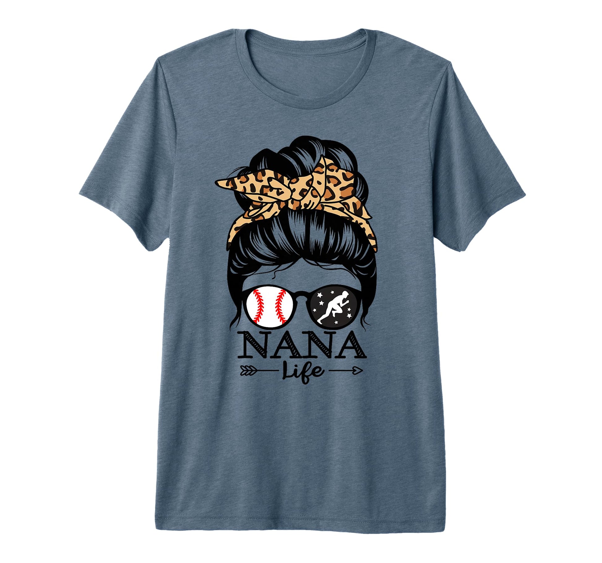 Nana Life Messy Bun Hair Funny T-Shirt - Fun Novelty Design Unisex - T-Shirt, Sweatshirt, Hoodie